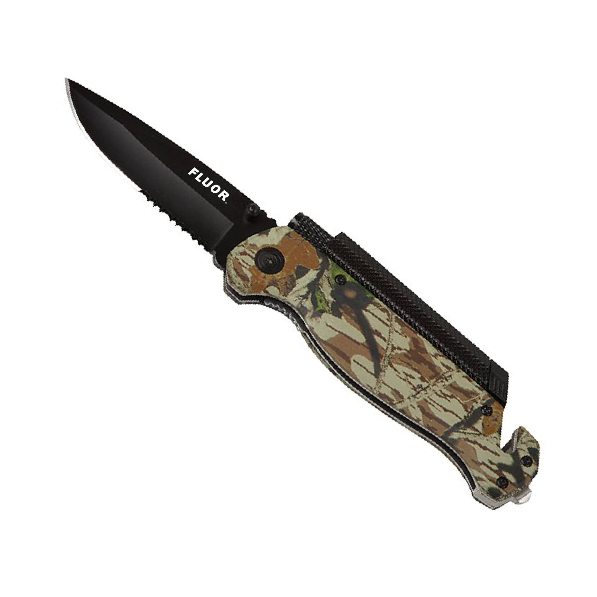 Camo Survival Rescue Knife